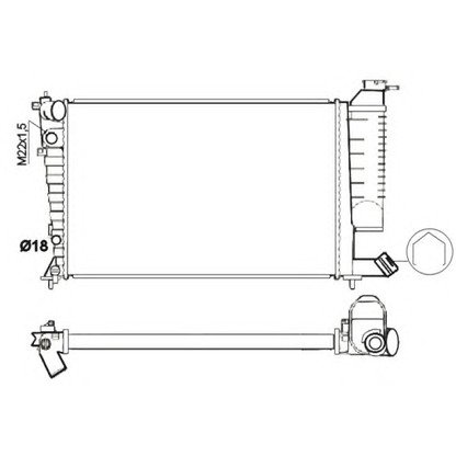 Photo Radiator, engine cooling NRF 54716