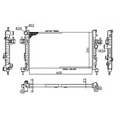 Foto Radiatore, Raffreddamento motore NRF 54753A