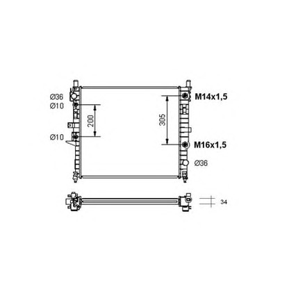 Photo Radiator, engine cooling NRF 55334