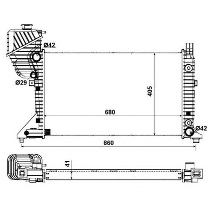 Photo Radiateur, refroidissement du moteur NRF 55349A