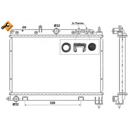 Photo Radiator, engine cooling NRF 55426