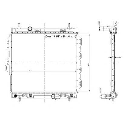 Photo Radiator, engine cooling NRF 56018