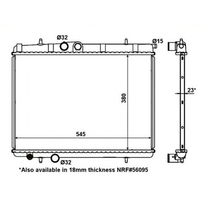 Photo Radiator, engine cooling NRF 56096