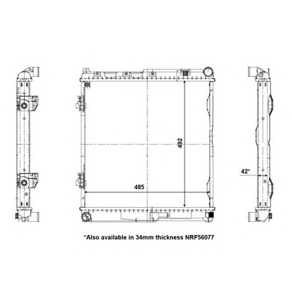 Foto Radiador, refrigeración del motor NRF 56141