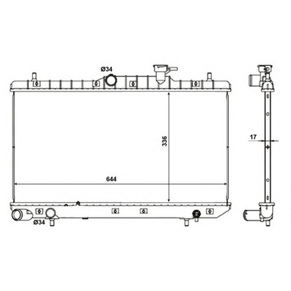 Photo Radiateur, refroidissement du moteur NRF 56155