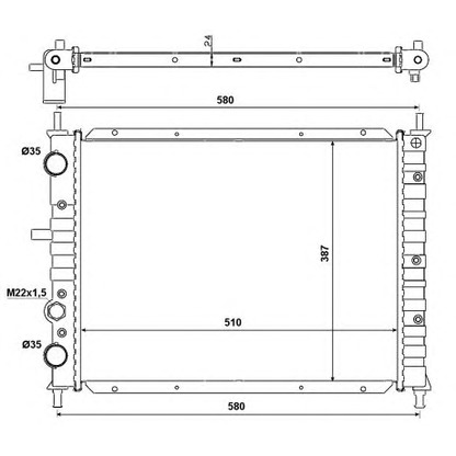 Zdjęcie Chłodnica, układ chłodzenia silnika NRF 58013