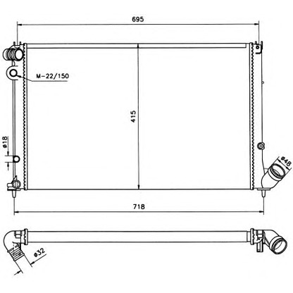 Photo Radiateur, refroidissement du moteur NRF 58020