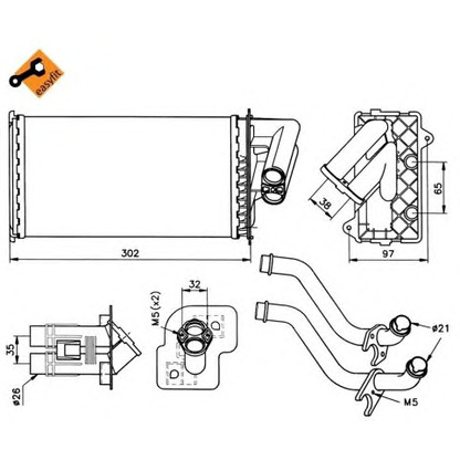 Foto Wärmetauscher, Innenraumheizung NRF 58081