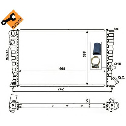 Foto Radiatore, Raffreddamento motore NRF 58101