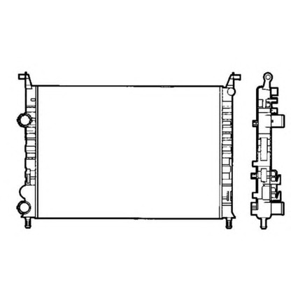 Foto Radiador, refrigeración del motor NRF 58195