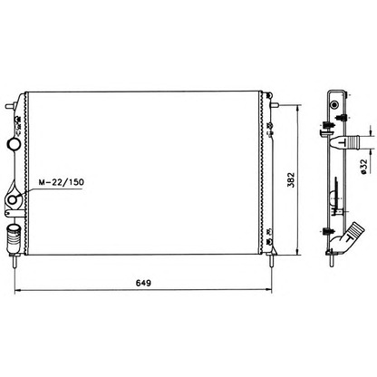 Photo Radiator, engine cooling NRF 58198