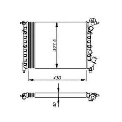 Photo Radiator, engine cooling NRF 58207