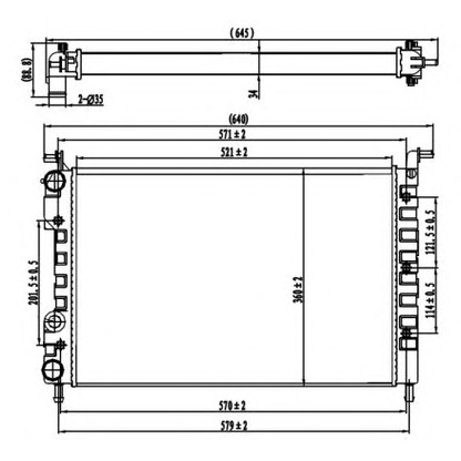 Foto Radiador, refrigeración del motor NRF 58219