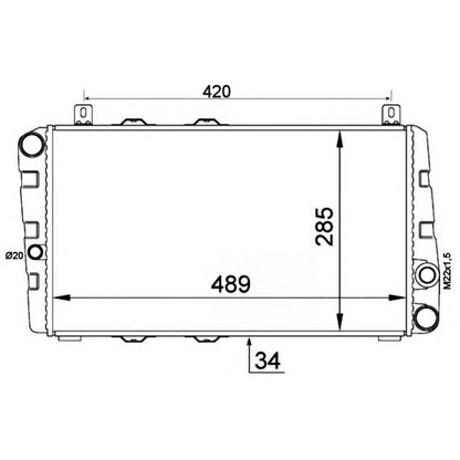 Photo Radiator, engine cooling NRF 58250