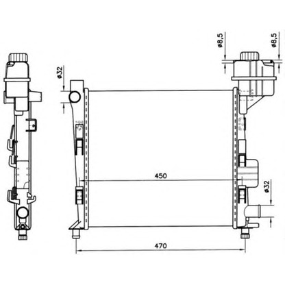 Foto Radiatore, Raffreddamento motore NRF 58252