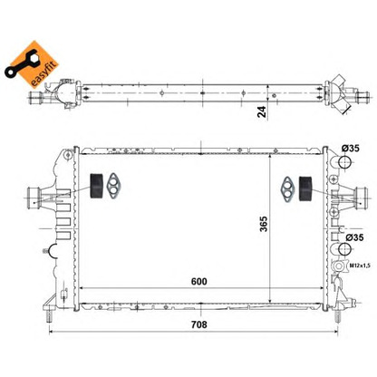 Foto Radiatore, Raffreddamento motore NRF 58355