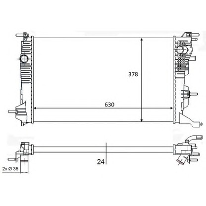 Photo Radiator, engine cooling NRF 58388