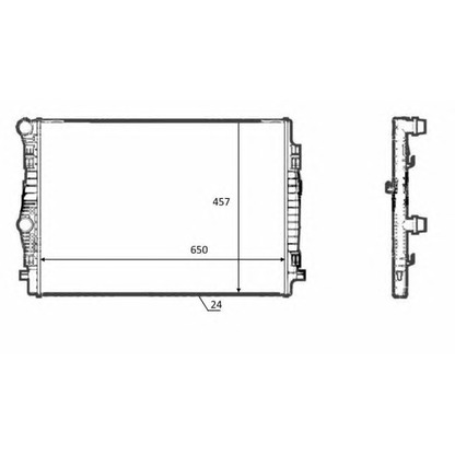 Photo Radiator, engine cooling NRF 58392