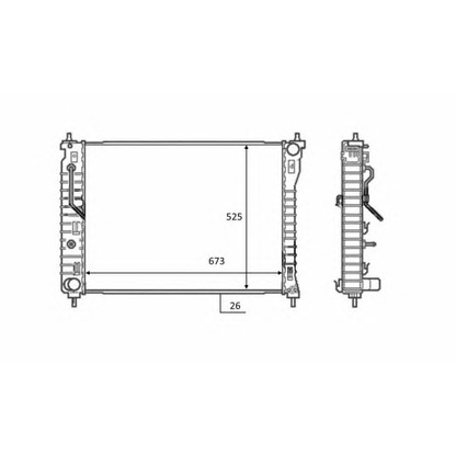 Foto Radiador, refrigeración del motor NRF 58449