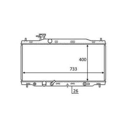 Photo Radiator, engine cooling NRF 58456