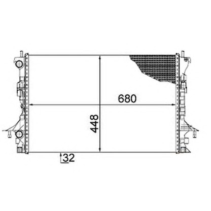 Photo Radiator, engine cooling NRF 58479