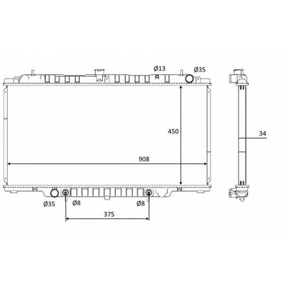 Photo Heat Exchanger, interior heating NRF 58548