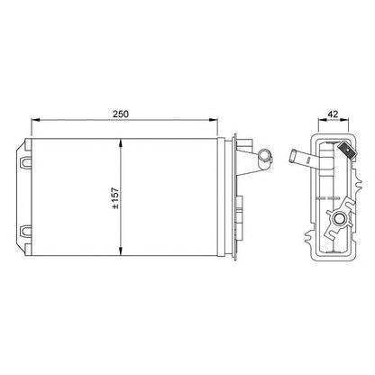 Photo Heat Exchanger, interior heating NRF 58637