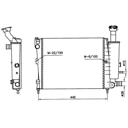 Foto Radiador, refrigeración del motor NRF 58789