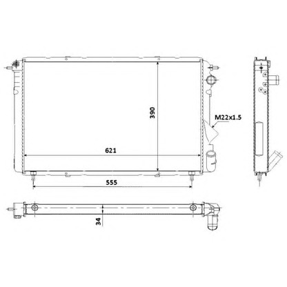 Zdjęcie Chłodnica, układ chłodzenia silnika NRF 58901