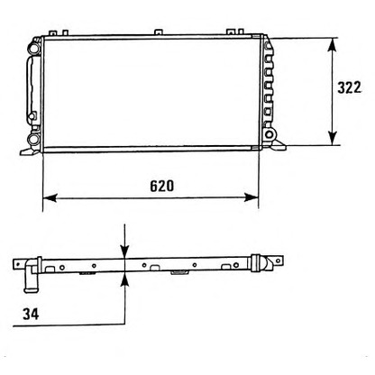 Photo Radiateur, refroidissement du moteur NRF 58928