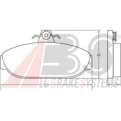 Photo Kit de plaquettes de frein, frein à disque A.B.S. 36505