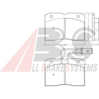 Photo Brake Pad Set, disc brake A.B.S. 36597