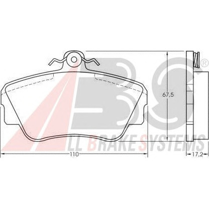 Foto Kit pastiglie freno, Freno a disco A.B.S. 36703OE