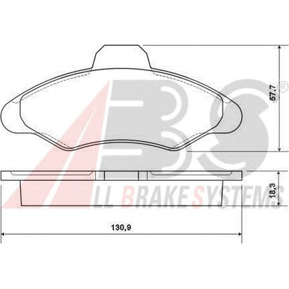 Photo Brake Pad Set, disc brake A.B.S. 36709