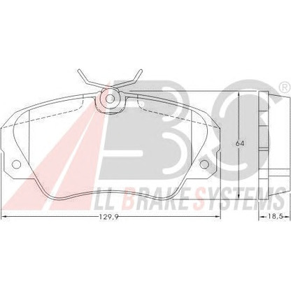 Photo Brake Pad Set, disc brake A.B.S. 36749OE