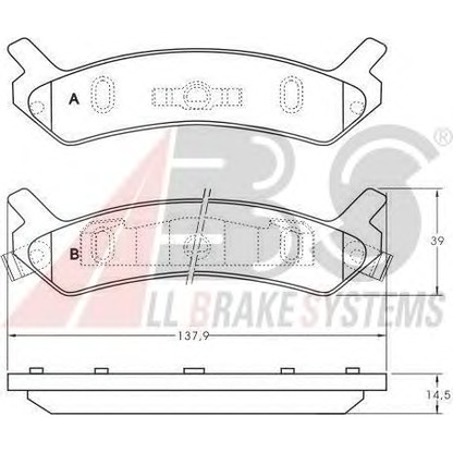 Photo Brake Pad Set, disc brake A.B.S. 36754