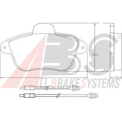 Photo Brake Pad Set, disc brake A.B.S. 36765OE