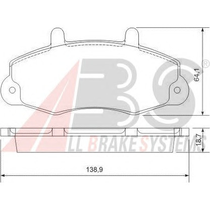 Photo Brake Pad Set, disc brake A.B.S. 36775OE