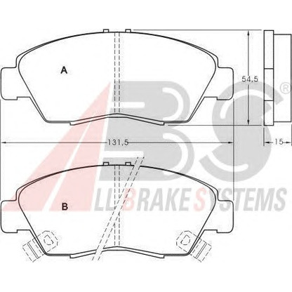 Photo Brake Pad Set, disc brake A.B.S. 36784