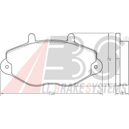 Photo Brake Pad Set, disc brake A.B.S. 36785OE