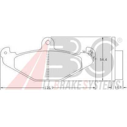 Zdjęcie Zestaw klocków hamulcowych, hamulce tarczowe A.B.S. 36788