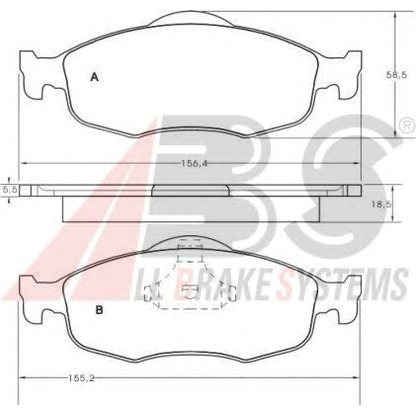 Photo Brake Pad Set, disc brake A.B.S. 36809OE