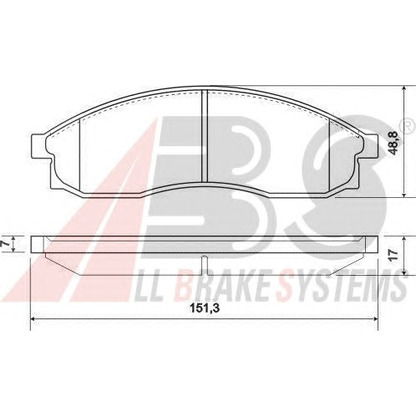 Photo Brake Pad Set, disc brake A.B.S. 36862