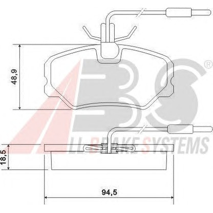 Foto Kit pastiglie freno, Freno a disco A.B.S. 36879