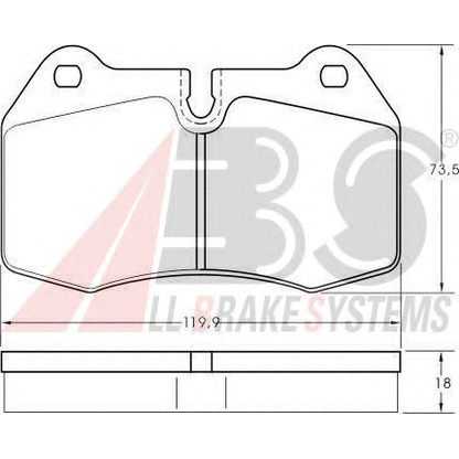 Foto Kit pastiglie freno, Freno a disco A.B.S. 36958OE