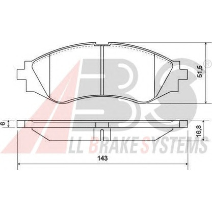 Photo Brake Pad Set, disc brake A.B.S. 37055