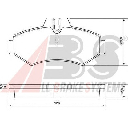 Photo Brake Pad Set, disc brake A.B.S. 37124