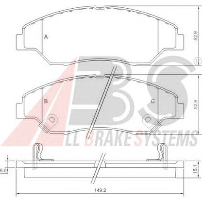 Foto Kit pastiglie freno, Freno a disco A.B.S. 37137OE