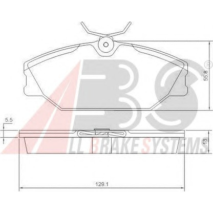 Foto Bremsbelagsatz, Scheibenbremse A.B.S. 37138OE