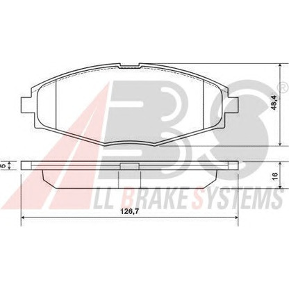 Photo Brake Pad Set, disc brake A.B.S. 37139